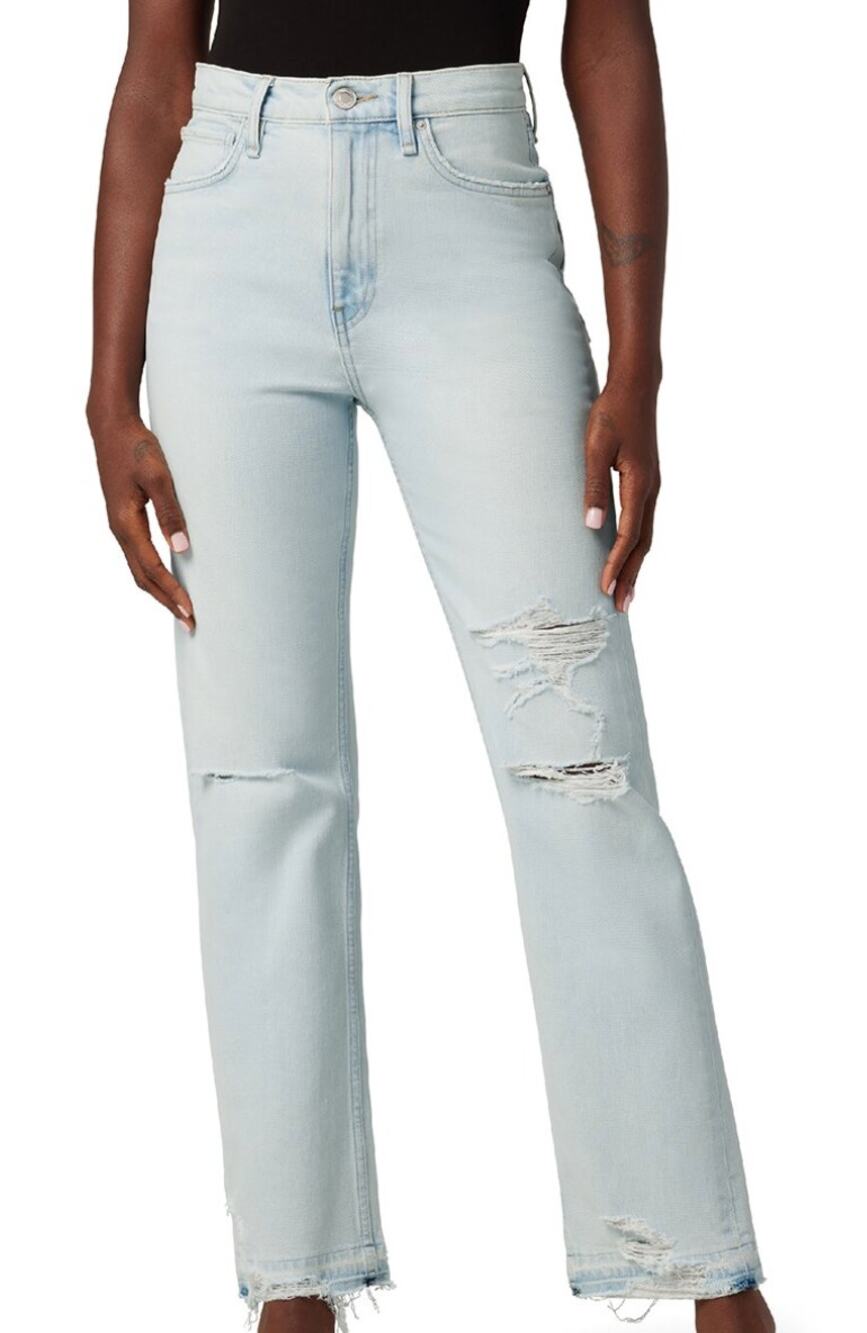 NWT: Hudson Jeans - Jade: High-Rise, Straight Leg, Loose Fit, Light Wash (25")